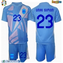 Maglie da calcio Spagna Unai Simon #23 Portiere Prima Maglia Bambino Europei 2024 Manica Corta (+ Pantaloni corti)